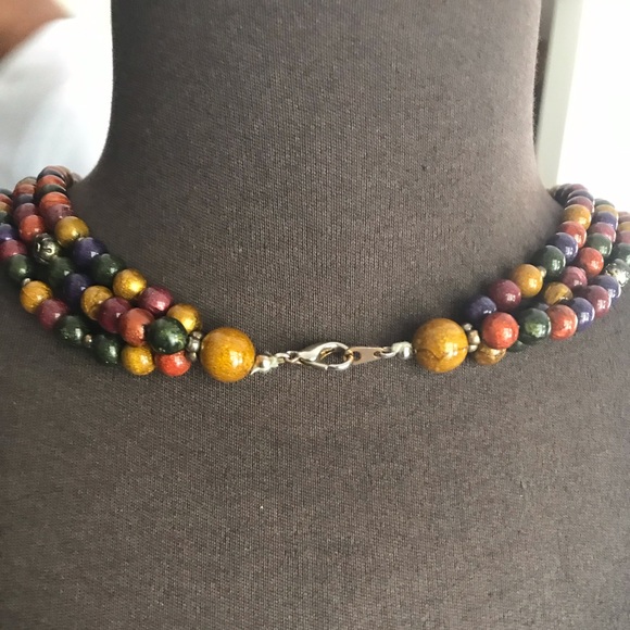 Multicolored Beaded Necklace - Picture 3 of 4